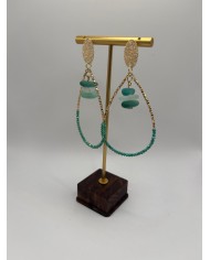 PENDIENTES ARTESANOS DE CRISTAL MARINO