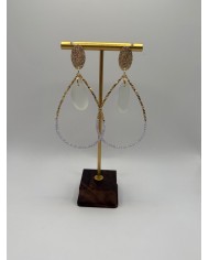 PENDIENTES ARTESANOS DE CRISTAL MARINO