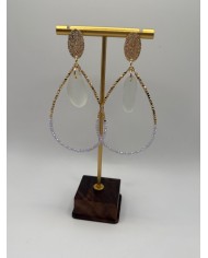 PENDIENTES ARTESANOS DE CRISTAL MARINO