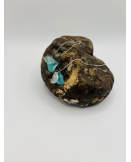 PENDIENTES ARTESANOS DE CRISTAL MARINO EDICIÓN PLATA