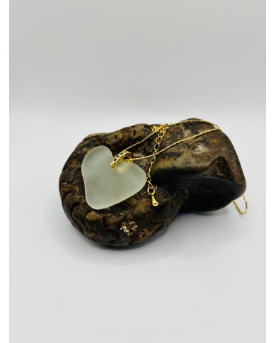 COLLAR ARTESANO DE  CRISTAL MARINO