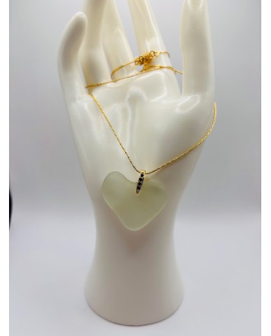 COLLAR ARTESANO DE  CRISTAL MARINO