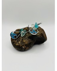 PENDIENTES ARTESANOS DE CRISTAL MARINO