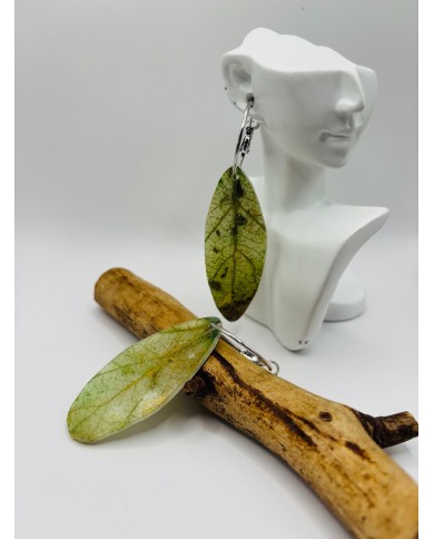 PENDIENTES ARTESANOS DE HOJA NATURAL