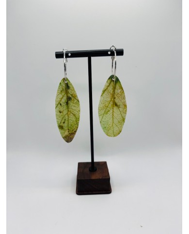 PENDIENTES ARTESANOS DE HOJA NATURAL