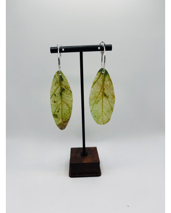 PENDIENTES ARTESANOS DE HOJA NATURAL