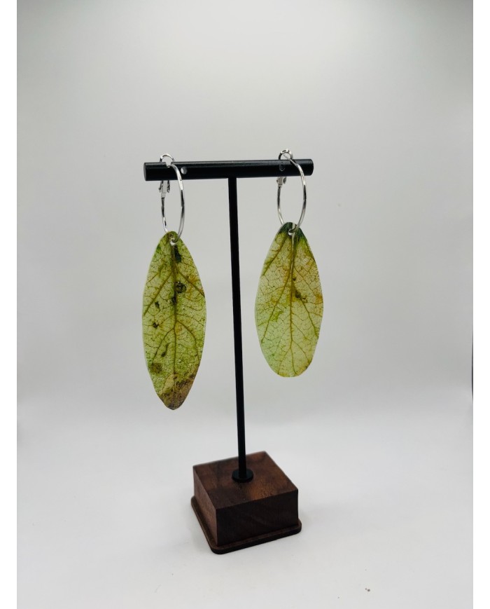 PENDIENTES ARTESANOS DE HOJA NATURAL