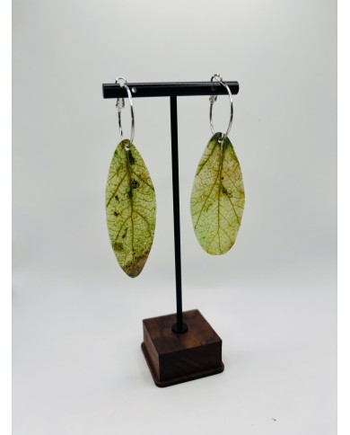 PENDIENTES ARTESANOS DE HOJA NATURAL