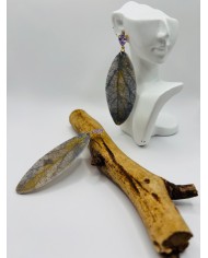 PENDIENTES ARTESANOS DE HOJA NATURAL