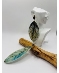 PENDIENTES ARTESANOS DE HOJA NATURAL