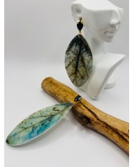 PENDIENTES ARTESANOS DE HOJA NATURAL