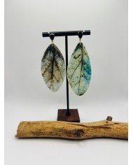 PENDIENTES ARTESANOS DE HOJA NATURAL