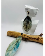 PENDIENTES ARTESANOS DE HOJA NATURAL