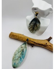 PENDIENTES ARTESANOS DE HOJA NATURAL