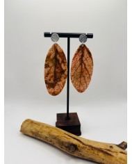 PENDIENTES ARTESANOS DE HOJA NATURAL