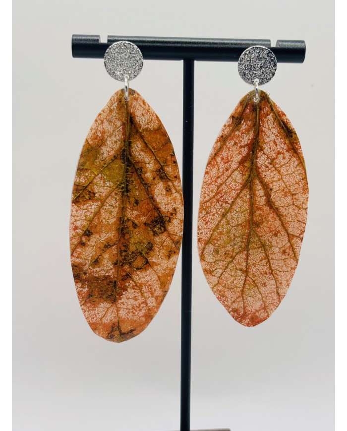 PENDIENTES ARTESANOS DE HOJA NATURAL
