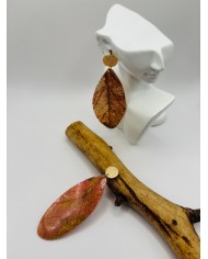 PENDIENTES ARTESANOS DE HOJA NATURAL