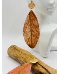 PENDIENTES ARTESANOS DE HOJA NATURAL