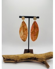 PENDIENTES ARTESANOS DE HOJA NATURAL