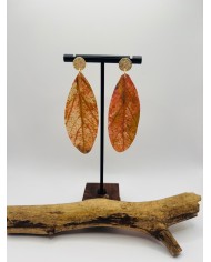 PENDIENTES ARTESANOS DE HOJA NATURAL
