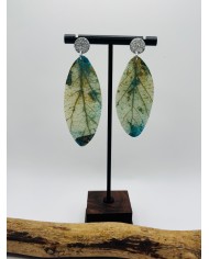 PENDIENTES ARTESANOS DE HOJA NATURAL ESQUELETIZADA
