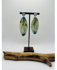 PENDIENTES ARTESANOS DE HOJA NATURAL ESQUELETIZADA