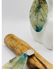 PENDIENTES ARTESANOS DE HOJA NATURAL ESQUELETIZADA