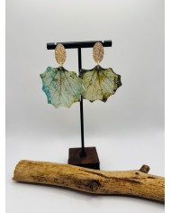 PENDIENTES ARTESANOS DE HOJA NATURAL