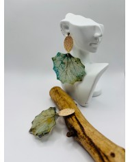 PENDIENTES ARTESANOS DE HOJA NATURAL