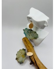 PENDIENTES ARTESANOS DE HOJA NATURAL