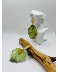 PENDIENTES ARTESANOS DE HOJA NATURAL ESQUELETIZADA