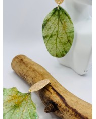 PENDIENTES ARTESANOS DE HOJA NATURAL ESQUELETIZADA