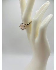 ANILLO ARTESANO DE CRISTAL MARINO