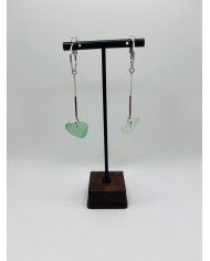 PENDIENTES ARTESANOS DE CRISTAL MARINO