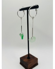 PENDIENTES ARTESANOS DE CRISTAL MARINO