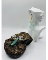 PENDIENTES ARTESANOS DE CRIASTAL MARINO O LÁGRIMAS DE SIRENA