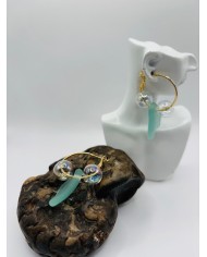 PENDIENTES ARTESANOS DE CRIASTAL MARINO O LÁGRIMAS DE SIRENA