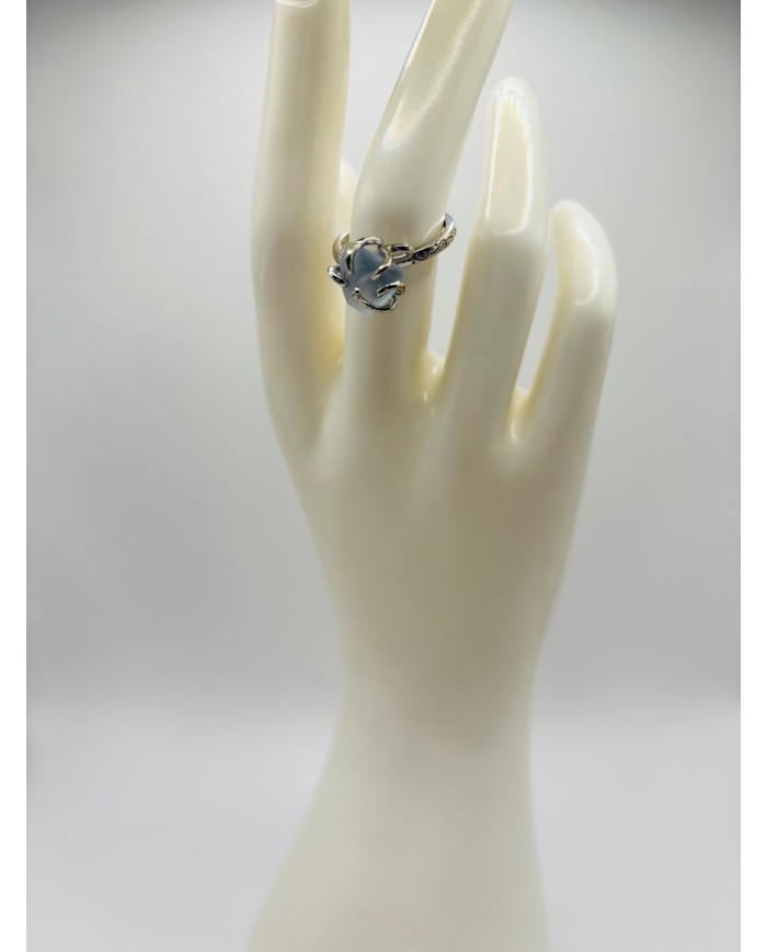 ANILLO ARTESANO DE CRISTAL MARINO