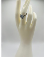 ANILLO ARTESANO DE CRISTAL MARINO