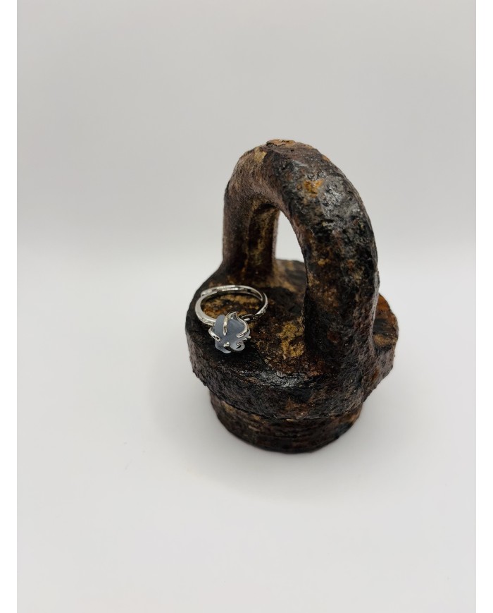 ANILLO ARTESANO DE CRISTAL MARINO