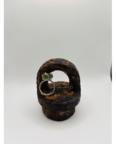 ANILLO ARTESANO DE CRISTAL MARINO