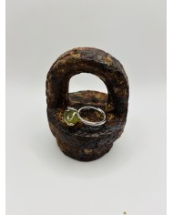 ANILLO ARTESANO DE CRISTAL MARINO