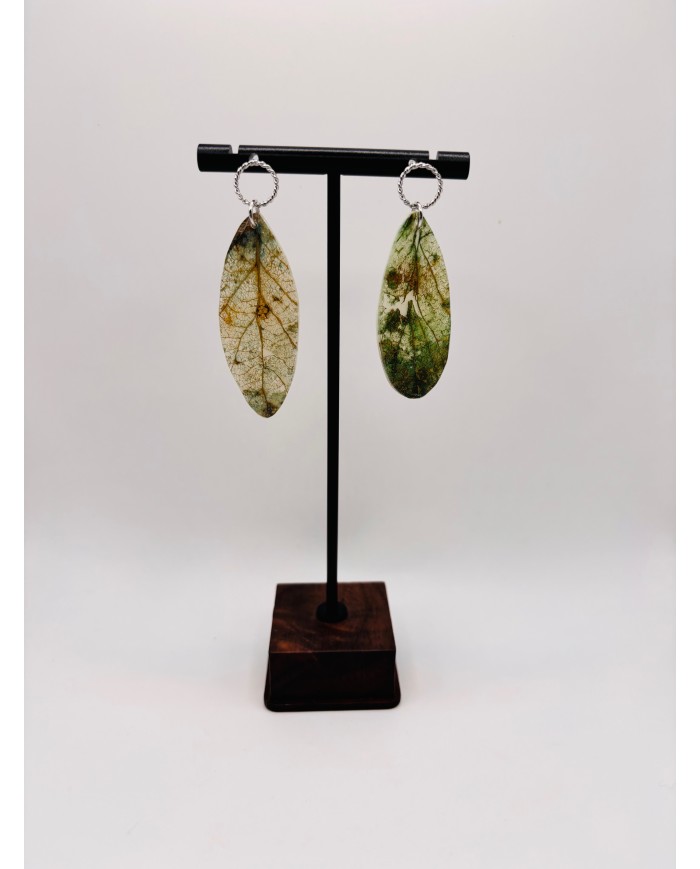 PENDIENTES ARTESANOS DE HOJA NATURAL
