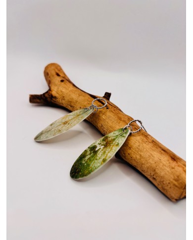 PENDIENTES ARTESANOS DE HOJA NATURAL