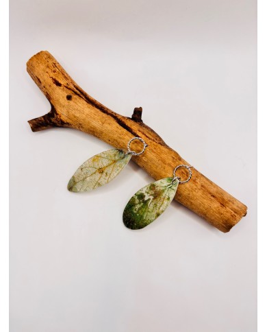PENDIENTES ARTESANOS DE HOJA NATURAL