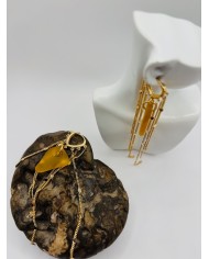 PENDIENTES ARTESANOS DE CRISTAL MARINO