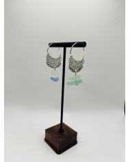 PENDIENTES ARTESANOS DE CRISTAL MARINO