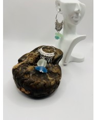 PENDIENTES ARTESANOS DE CRISTAL MARINO