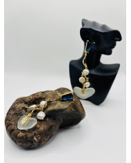 PENDIENTES ARTESANOS DE CRISTAL MARINO