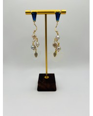 PENDIENTES ARTESANOS DE CRISTAL MARINO
